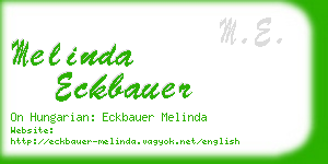 melinda eckbauer business card